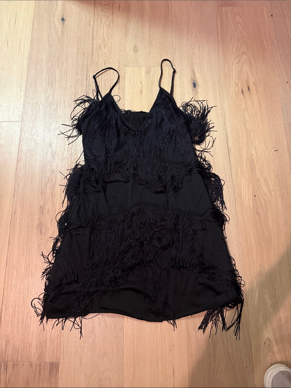 Amazon black fringe dress